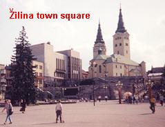 main town square in Zilina