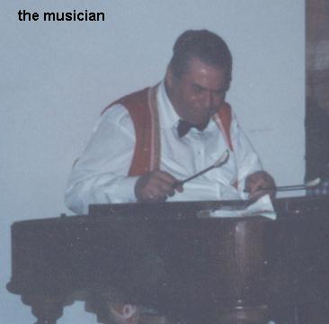 the musician at the restaurant