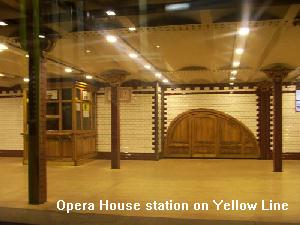 Opera House Station on the Yellow Line