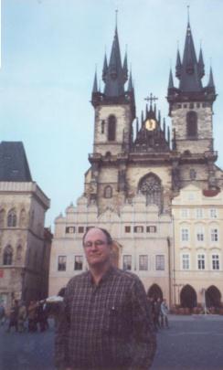 at the Tyn Church in Prague