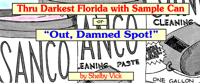 title illo by Kip Williams for 'Thru Darkest Florida with 
  Sample Can' by Shelby Vick