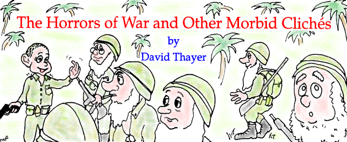 title illo by Sharon Farber for 'The Horrors of War and 
  Other Morbid Clichés' by David Thayer
