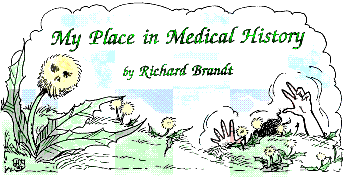title illo by Diana Harlan Stein for 'My Place in  
  Medical History' by Richard Brandt