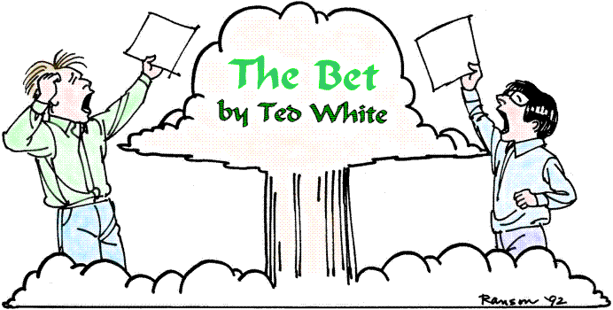 title illo by Peggy Ranson for 'The Bet' by Ted White