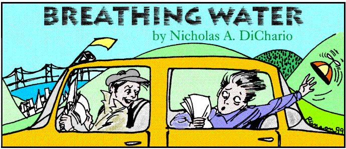 'Breathing Water' by Nicholas A. DiChario; title illo 
  by Peggy Ranson