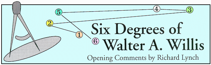 'Six Degrees of Walter A. Willis' 
  Opening Comments by Richard Lynch, title illo by Sheryl Birkhead