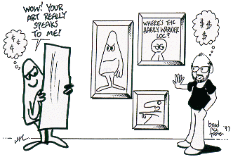 illo by William Rotsler and Brad 
Foster