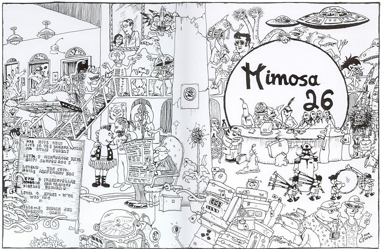 'The Hotel at the End of the Millennium', 
  Mimosa 26 cover by Ian Gunn and Joe Mayhew