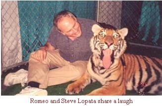 Romeo and Steve Lopata share a laugh